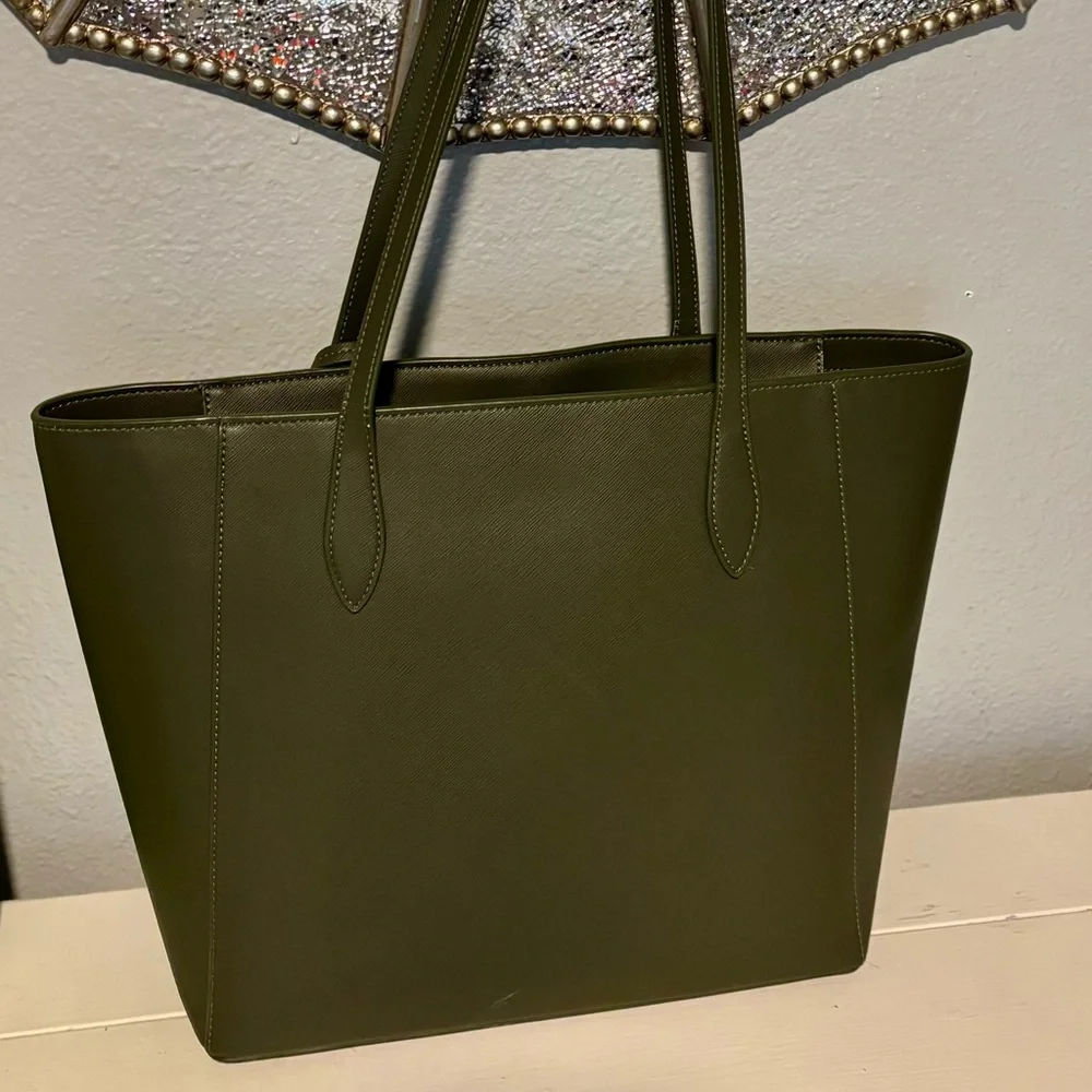 Kate Spade Forest Green Tote Purse - Picture 2 of 7